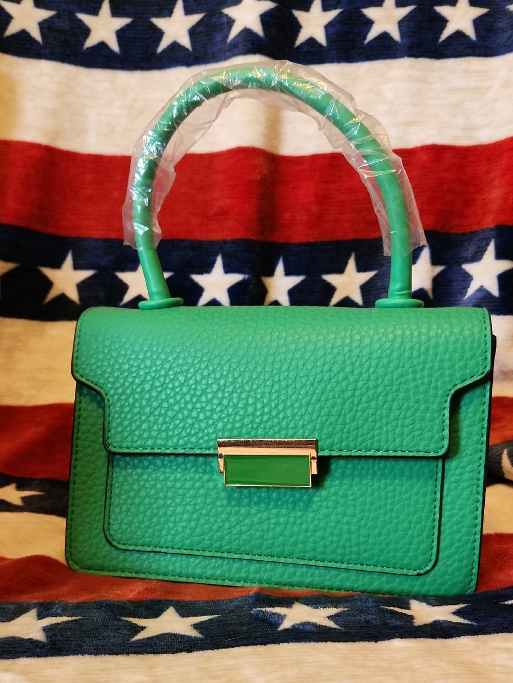 Structured Top-Handle Women's Handbag in Emerald Green